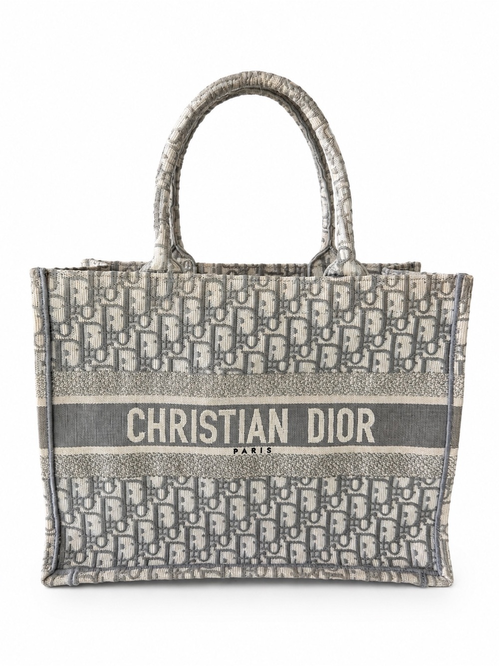 Christian Dior Book Tote Oblique Canvas Gray Beige – Pre-Owned